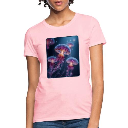 Glowing Jellyfish Deep Sea Design - Women's T-Shirt