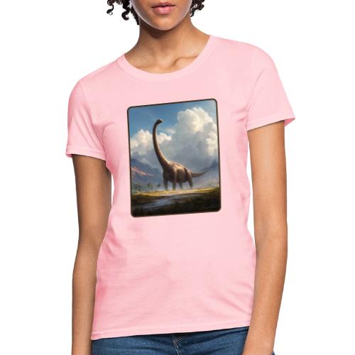 Brachiosaurus Valley Landscape Design - Women's T-Shirt