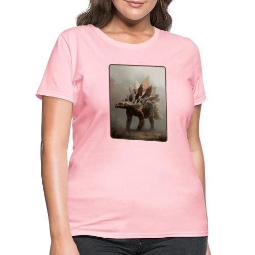 Stegosaurus Misty Forest Design - Women's T-Shirt