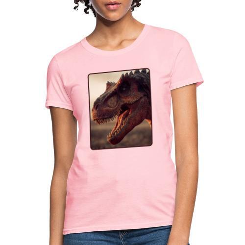 T Rex Roaring Close-Up Design - Women's T-Shirt