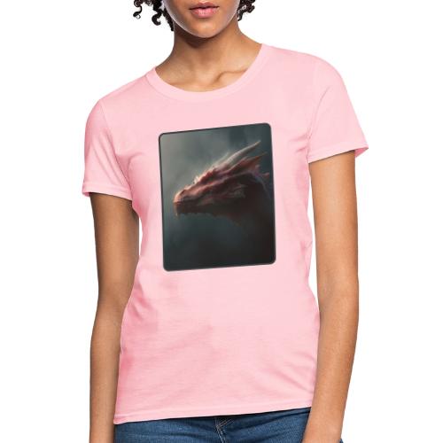 Red Dragon Fog Portrait Design - Women's T-Shirt