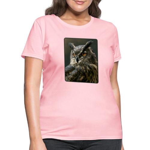 Eurasian Eagle Owl Portrait Design - Women's T-Shirt