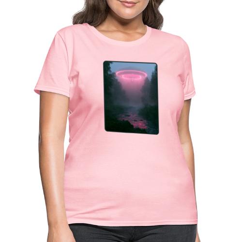 Neon UFO Forest River Design - Women's T-Shirt