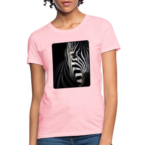 Zebra High Contrast Portrait Design - Women's T-Shirt