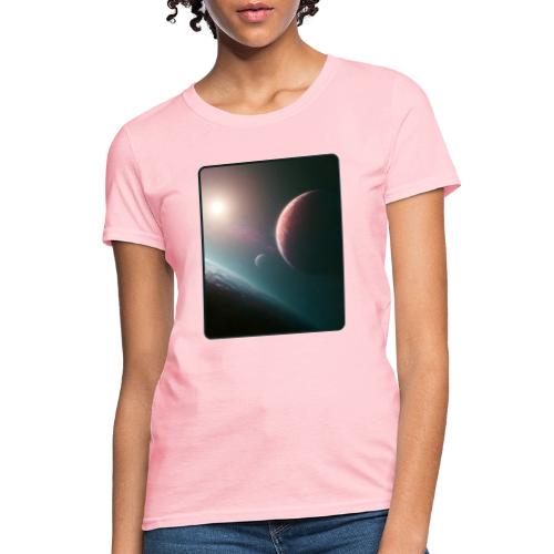 Deep Space Planet Horizon Art - Women's T-Shirt