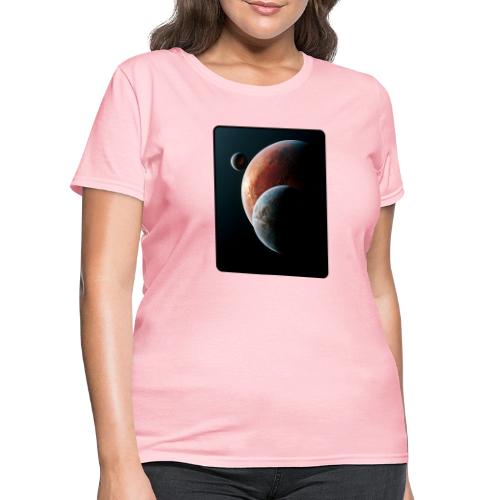 Three Planets Deep Space Design - Women's T-Shirt