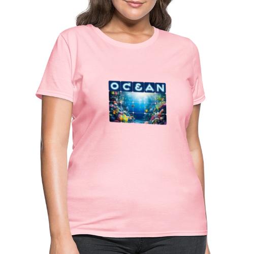 Ocean: Neon Reef Glow - Women's T-Shirt