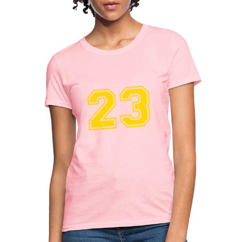 Number 23 in a classic athletic collegiate font - Women's T-Shirt
