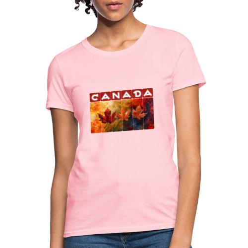 Painted Canada Leaves - Women's T-Shirt