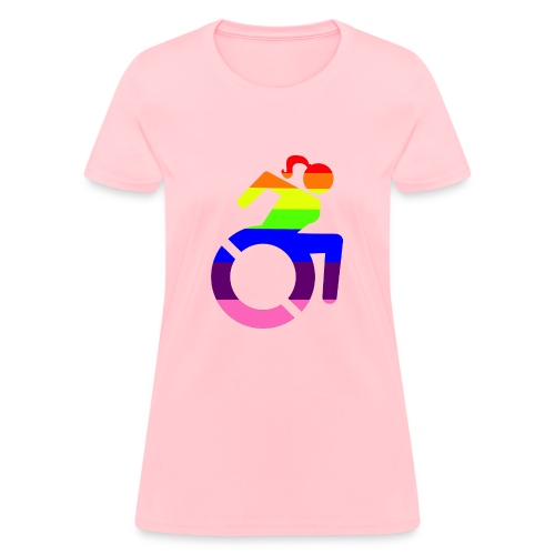 Wheelchair girl LGBT symbol - Women's T-Shirt
