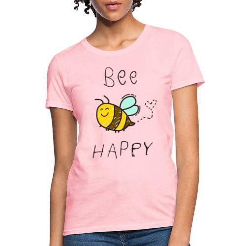 Bee Happy - Hand Sketch - Women's T-Shirt
