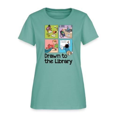 Drawn to the Library - Women's T-Shirt