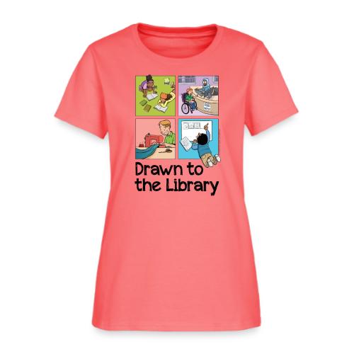 Drawn to the Library - Women's T-Shirt