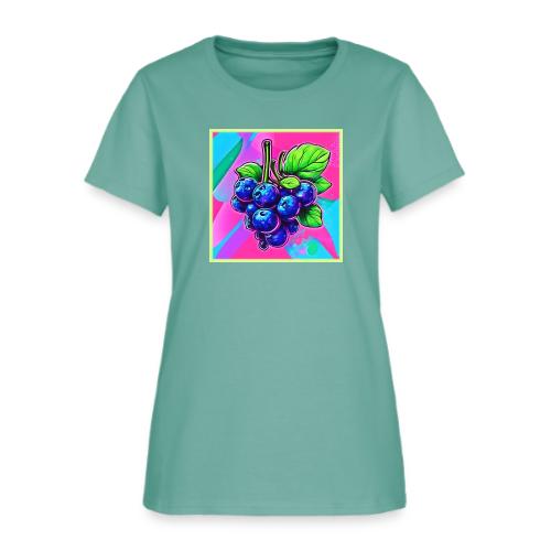 Vibrant Blueberry Artwork - Women's T-Shirt