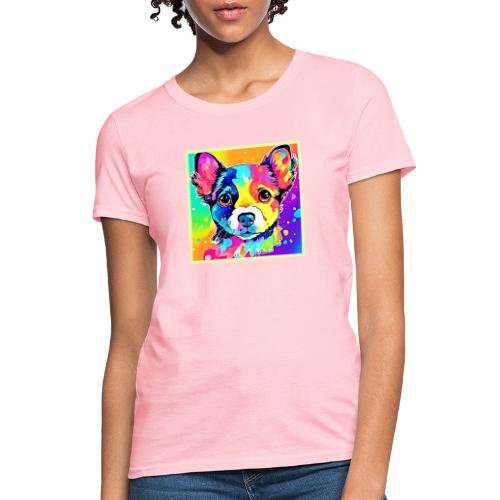 Vivid Puppy Vibes Art Design - Women's T-Shirt