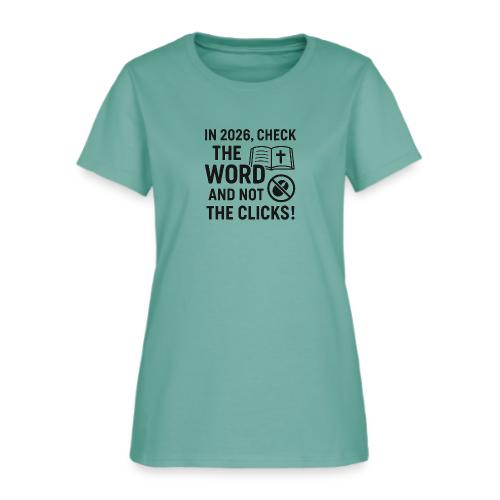 BW Word Clicks 2026 background - Women's T-Shirt