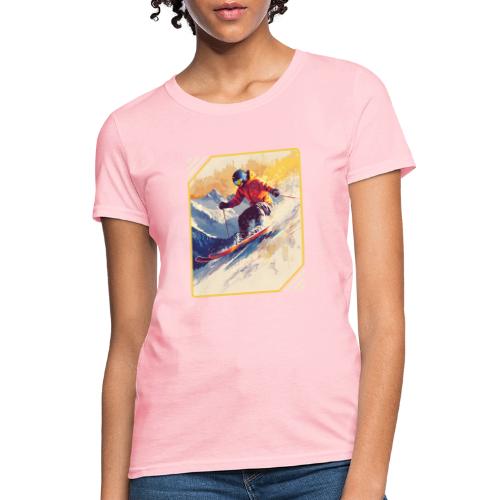 Skiing Through Snow Dreams - Women's T-Shirt