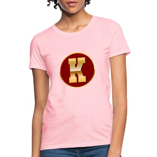 Letter K – Capital Varsity Alphabet Monogram - Women's T-Shirt