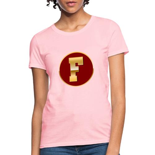 Letter F – Capital Varsity Alphabet Monogram - Women's T-Shirt