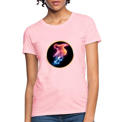 Skateboarding: Golden Trick Rider - Women's T-Shirt