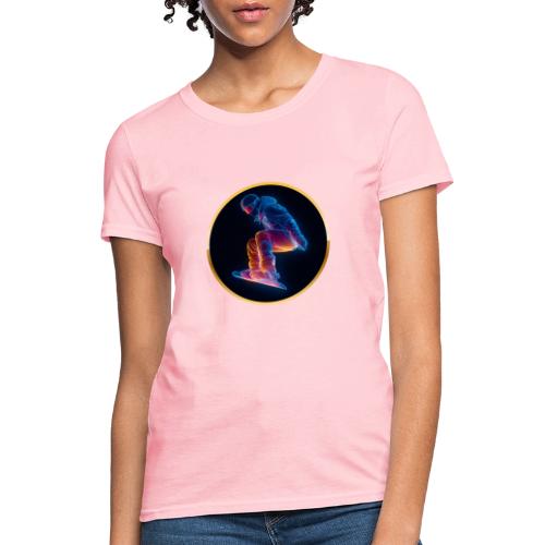 Snowboarding: Arctic Neon Leap - Women's T-Shirt