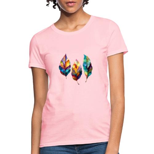 Art: Colorful Leaf Harmony - Women's T-Shirt