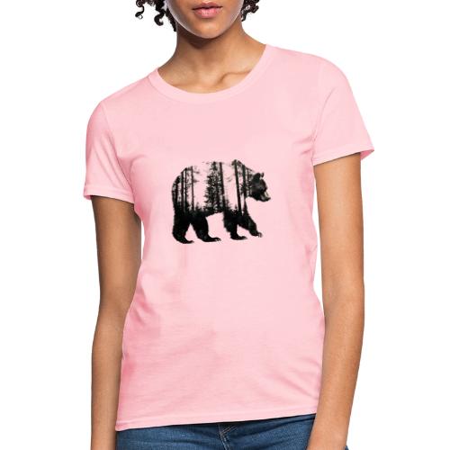 Evergreen Bear Silhouette - Women's T-Shirt