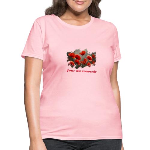 Remembrance Day with Poppies - Women's T-Shirt