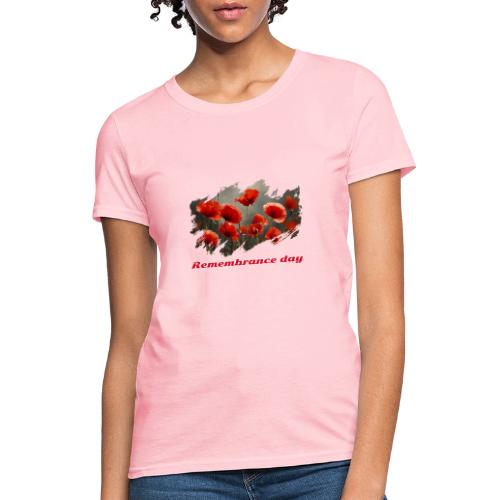 Remembrance Day with poppies - Women's T-Shirt
