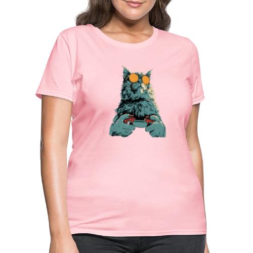 Cat: Fluff Mode On - Women's T-Shirt