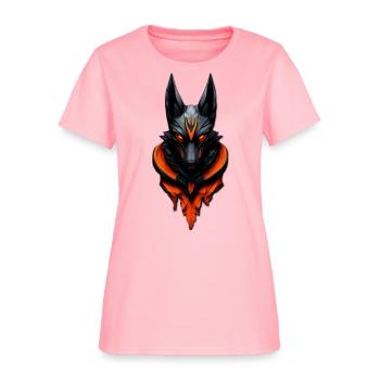 Hell Anubis – Fire-Eyed God of Death Design - Women's T-Shirt - pink - Front