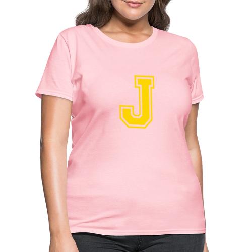 Letter J – Capital Athletic Alphabet Monogram - Women's T-Shirt