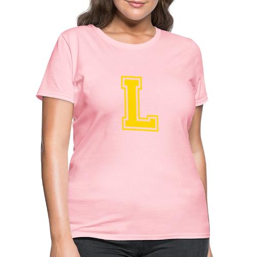 Letter L – Capital Athletic Alphabet Monogram - Women's T-Shirt