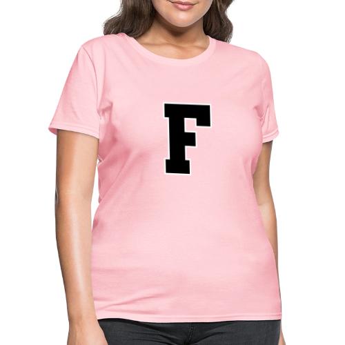 Varsity Letter F Athletic Monogram - Women's T-Shirt