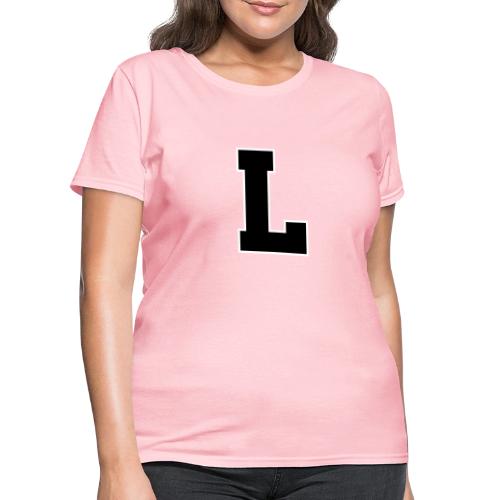 Varsity Letter L Athletic Monogram - Women's T-Shirt