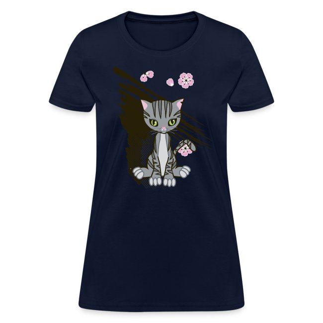 Cute Kitten Ladies T-shirt