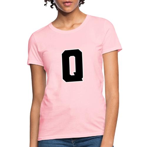 Varsity Letter Q Collegiate Font Graphic - Women's T-Shirt