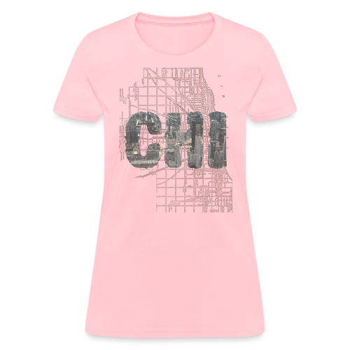 Chicago Sky Map - Women's T-Shirt