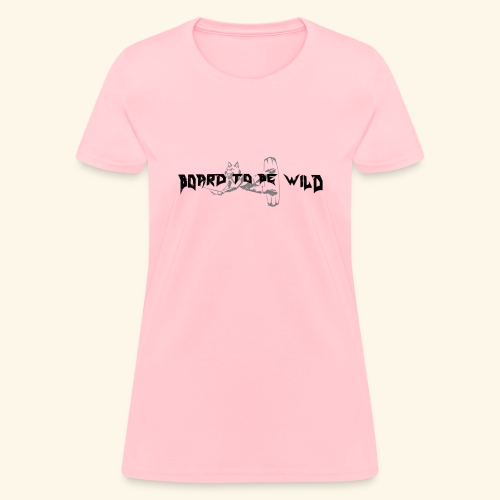 Front and back wake board logos (Black lettering) - Women's T-Shirt