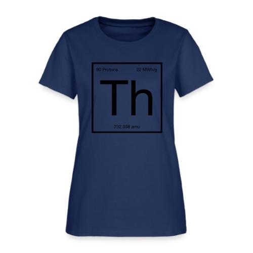 Thorium. Double-sided design. Black text. - Women's T-Shirt