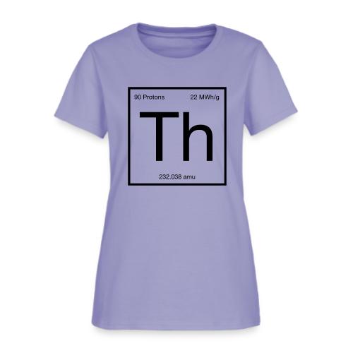 Thorium. Double-sided design. Black text. - Women's T-Shirt