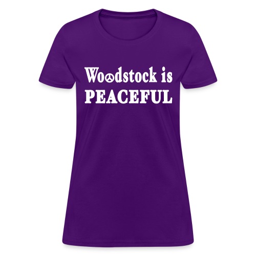 New York Old School Woodstock is Peaceful - Women's T-Shirt