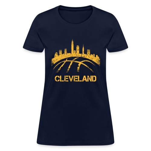 Cleveland Basketball Skyline - Women's T-Shirt