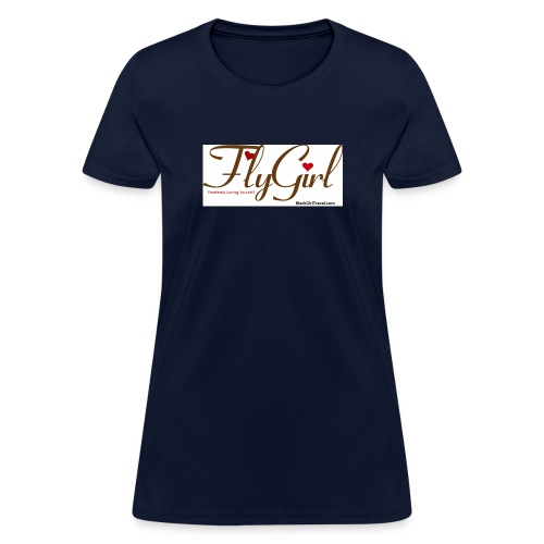 FlyGirlTextGray jpg - Women's T-Shirt