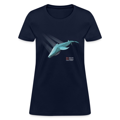 Sea life - Origami Whale - Women's T-Shirt