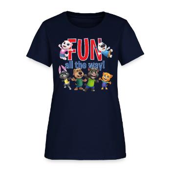 Talking Tom & Friends Fun All The Way! - Women's T-Shirt - navy - Front