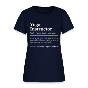 Yoga Instructor noun - Women's T-Shirt - navy - Front