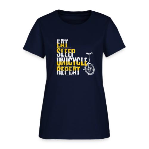 Eat Sleep Unicycle Repeat - Women's T-Shirt