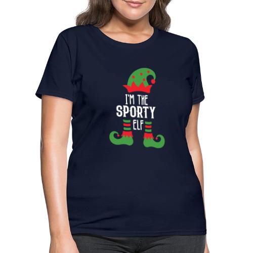 I'm The Sporty Elf Shirt Xmas Matching Christmas - Women's T-Shirt