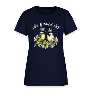 Nice tits - great tits - Funny Birds T-Shirt - Women's T-Shirt - navy - Front